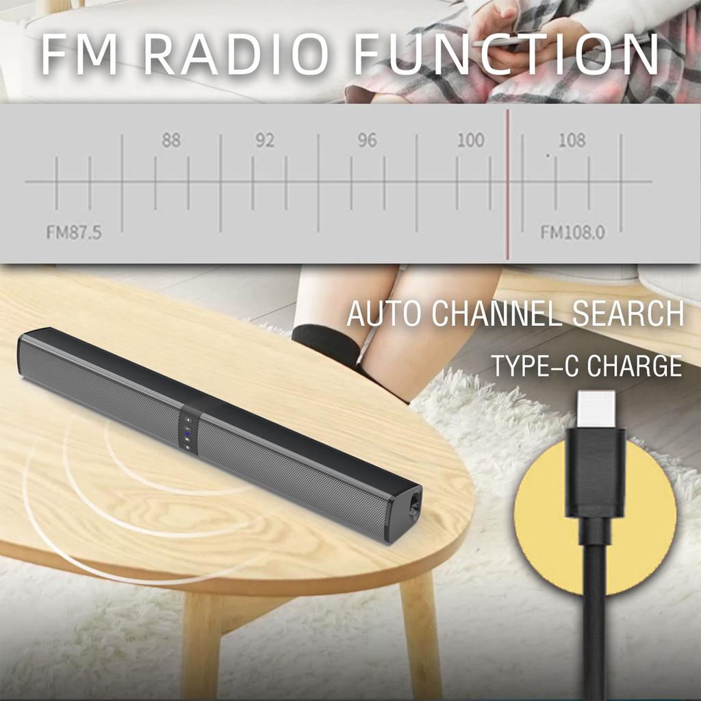 BS-36 Съемный длинный динамик для дома, уличного ТВ, компьютера, эхо-стены, BT, аудио, металлическая сетка динамика