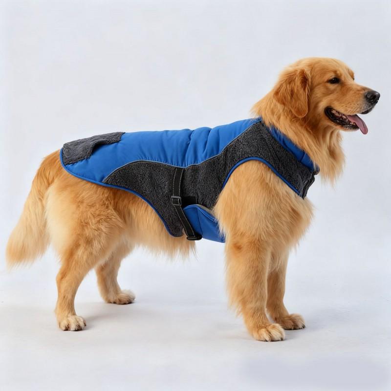 Medium Dog Winter Coat Thick Warm Pet Fleece Jacket With Magic Tape Small Dogs