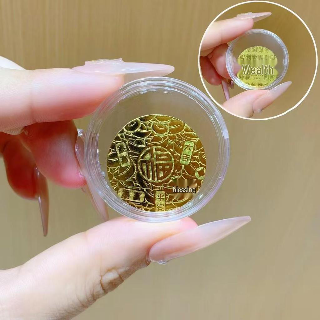 Shuibei 999 Pure Gold Princess Phone Sticker & Magnet Set - Prosperity, Peace, and Joy Design
