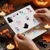 Gradient Pumpkin Stickers for Baking Color Ghost Roll Self-Adhesive Cute Halloween Party Supplies Decorations Decorative Decals Die-cut Labels