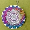 Floral Mandala Wind Chime Metal Dynamic Sculpture for Halloween Indoor Outdoor Courtyard Garden Decorations