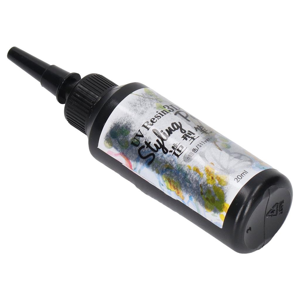 UV Resin Styling Pen 20ml Fast Curing 3D UV Resin Liner Unique Pen Shape DIY Outline Resin Liner