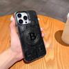C-Crypto C-Currency Bitcoin BTC Phone Case For iPhone17 16 15 14 13 12 Pro Max Grey Black Matte Laser Metallic Aurora Funda