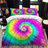 Color Tie Dyeing Double Bed Duvet Cover Set Queen Calico Twin Size Comforter Bedding Set Single Complete Set