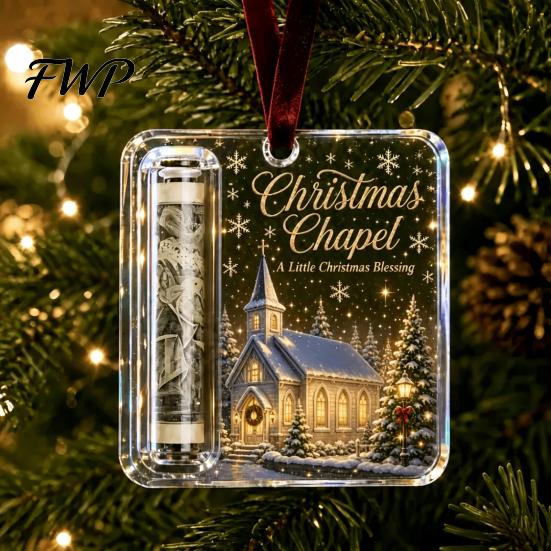 Custom Acrylic Holiday Keepsake Personalized Christmas Cash Holder Ornament, Money Clip for Name Gift Ornament Tree Decorations, Unique Hanging