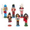 Christmas Nutcracker 6 Pieces Christmas Tree Pendants Nutcracker Figurines Home Decor For Festival Desk Office Kitchen Tree