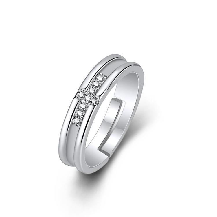 925 Sterling Silver Ring AAA Zircon Adjustable Simplicity Fashion Exquisite Women Jewelry Accessories Wedding Party Gift