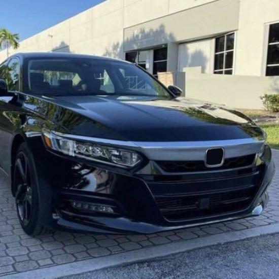 2pc For Honda Accord 2018- Front Bumper Grille Chrome Molding Headlight Trim