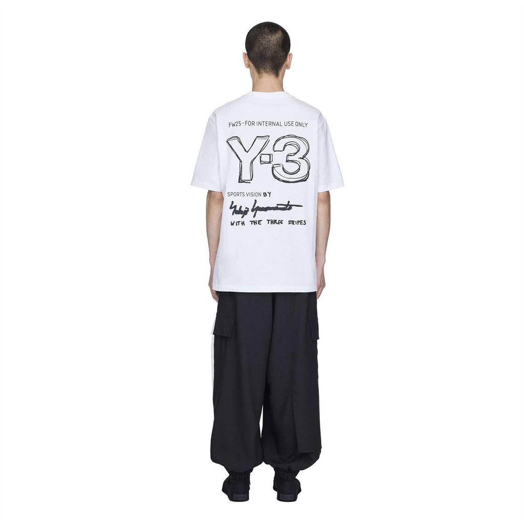 Y-3 Mens Sketch Logo Single Jersey T-Shirt