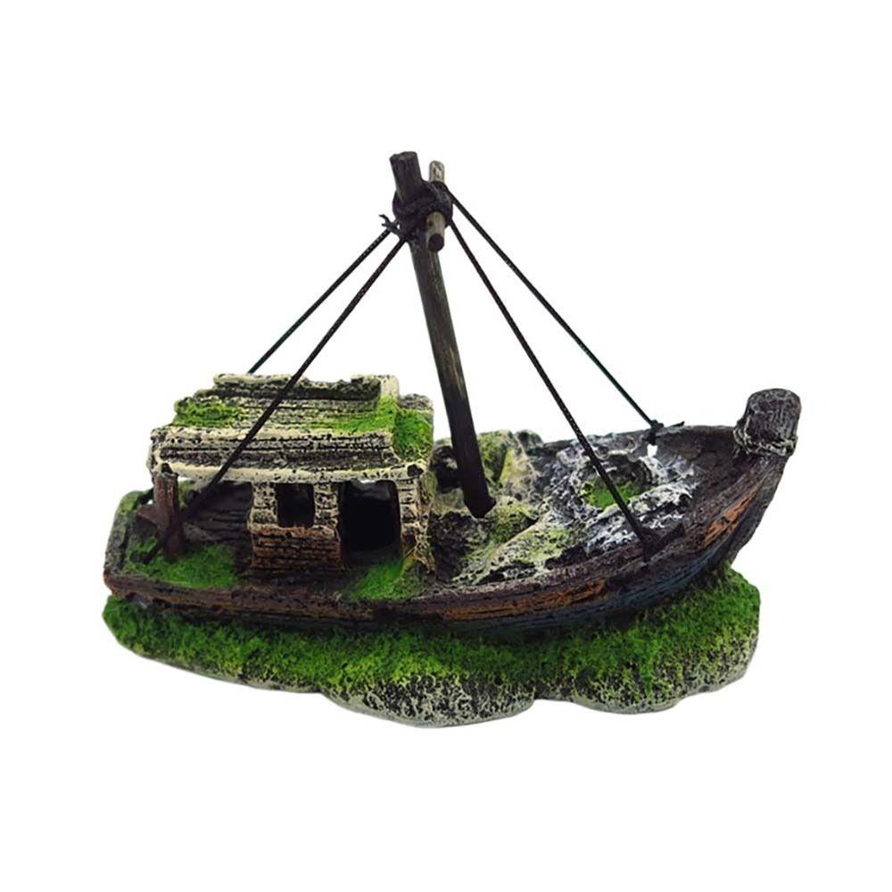 Tank Decor Fish Rest Landscaping Accessories Submarine Ornaments Fish Tank Landscape Sunken Ship