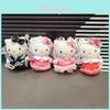 Плюшевый брелок-брелок Hello Kitty в стиле Лолиты с кружевной шляпкой и зажимом-сердечком для девочек