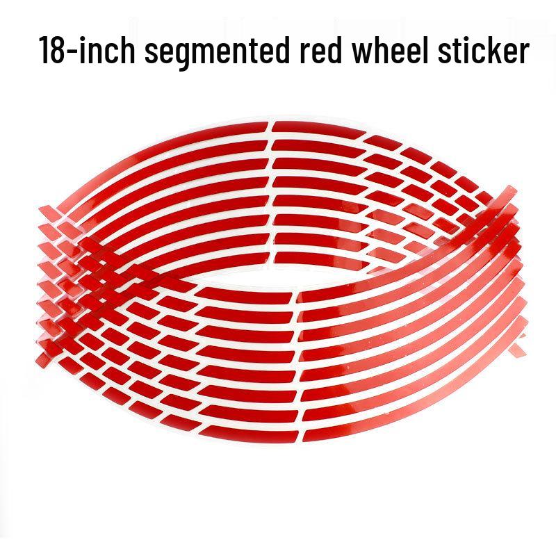 18-Inch Reflective Steel Wheel Hub Decal - Custom Decorative Motorcycle & Car Sticker