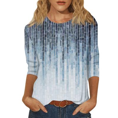 Новая весенняя повседневная модная футболка женская с круглым вырезом, ретро-топ в богемном стиле, с длинным рукавом, пуловер для праздничной вечеринки, летний