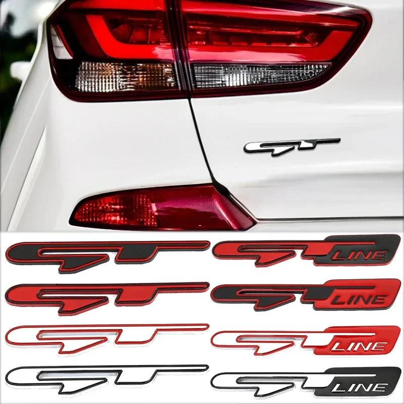 3D Metal GT Line Logo Rear Boot Trunk Emblem Badge Decals For Sportage Ceed Stinger K3 K5 GT-Line Sticker Accessories