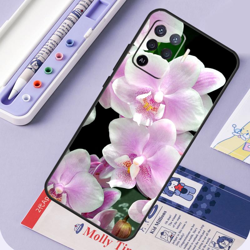 Orchid Flowers Colorful For Oppo A17 A18 A94 A74 A54 A15 A38 A58 A78 A98 A40 A60 A80 A16 A76 A96 A57 A77 A5 Pro Case