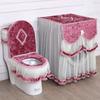 Lace Embroidered Toilet Washing Machine Cover Home Decoration Toilet Cover Detachable Machine Cover  Washing Machine Cabinet