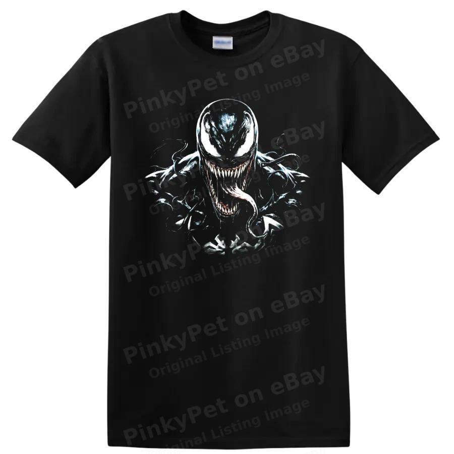 Venom Horror Character T Shirt w/ Symbiote Monster Graphic Dark Movie Fan Tee