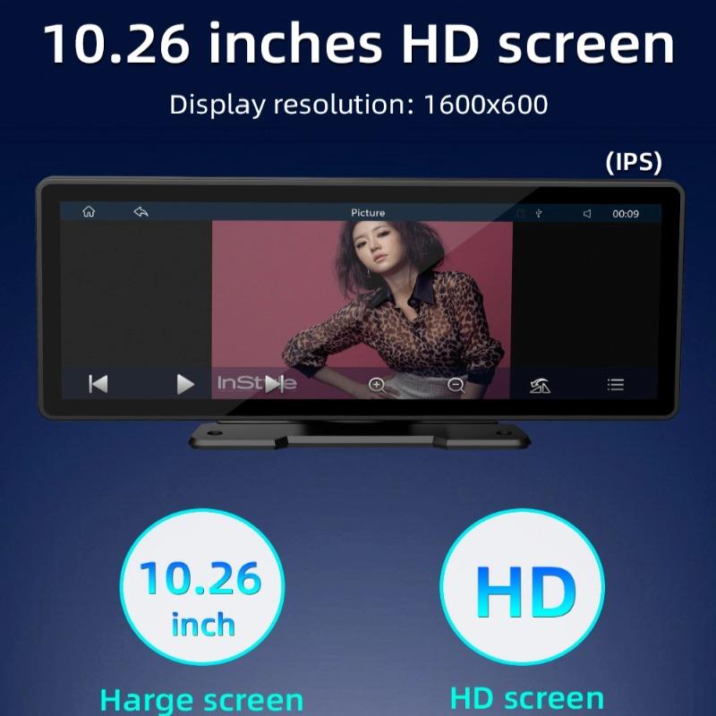 10,26-дюймовый автомобильный MP5-плеер с монитором Carplay и Android Auto GPS MAP Mirror Link Портативный мультимедийный плеер с сенсорным экраном Автомобильное радио Динамики