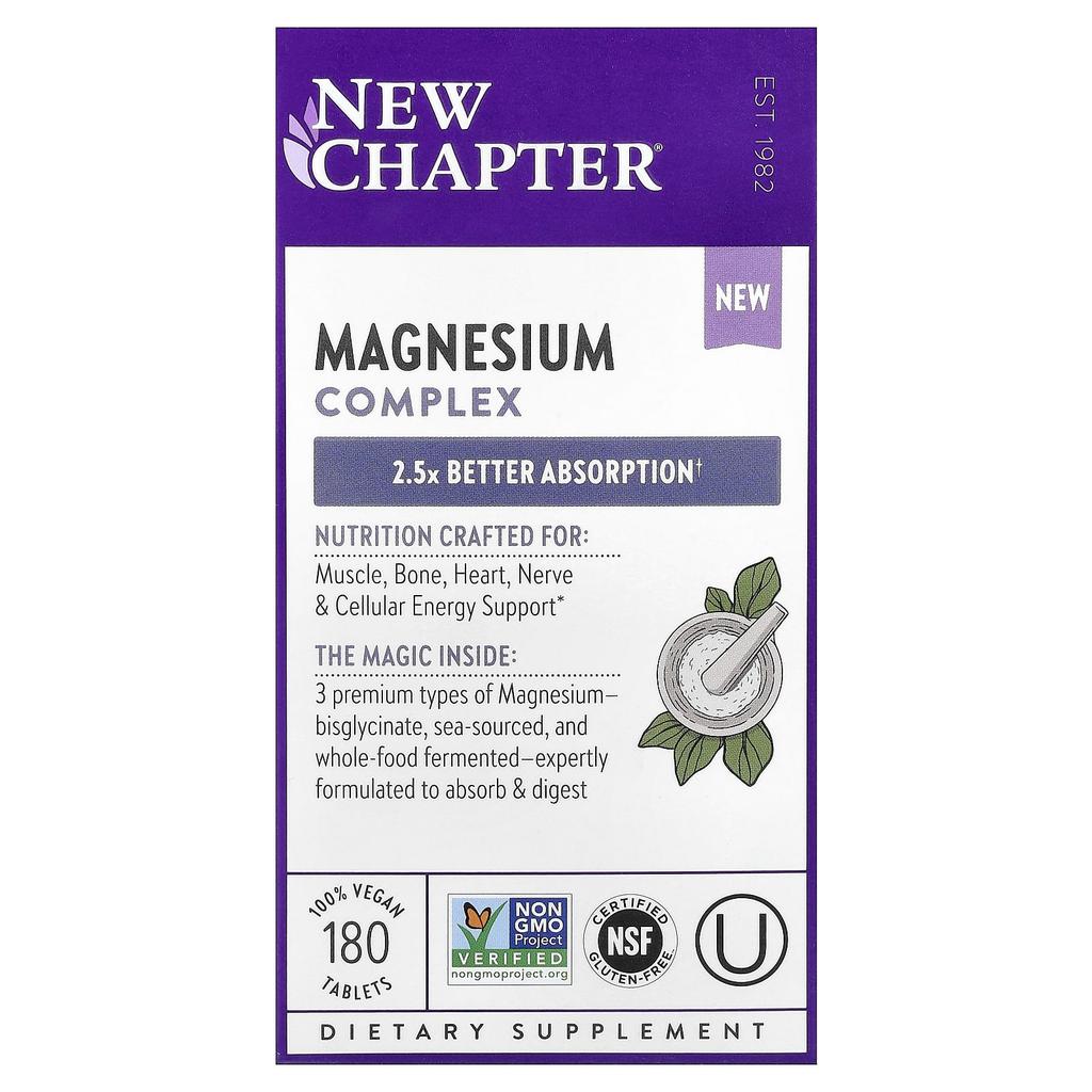 New Chapter, Magnesium Complex, 180 tablets (162.5 mg per tablet)