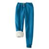 Women's Fashion Solid Color Sports Loose Thickened Thick Fleece Warm Pants