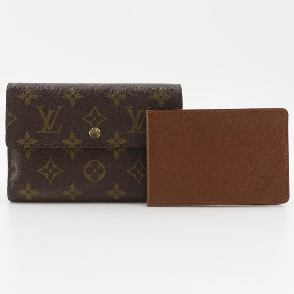 Louis Vuitton Портмоне-треугольник Etui Papier M61202 Коричневый Monogram canvas унисекс Б/у