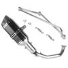 Full Exhaust System Header + Carbon Fiber Style Slip?On Muffler Fit for GY6 125