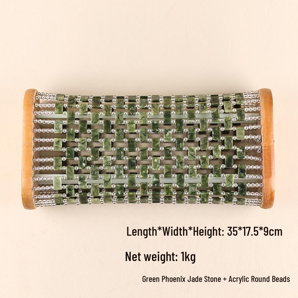 Xiuyan Jade Cooling Pillow - Natural Sweat-Resistant, Breathable, and Hollow Design for Cervical Support and Summer Comfort.