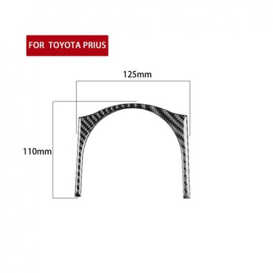 Carbon Fiber Interior Armrest Cup Holder Cover Trim For Toyota Prius 2012-2015
