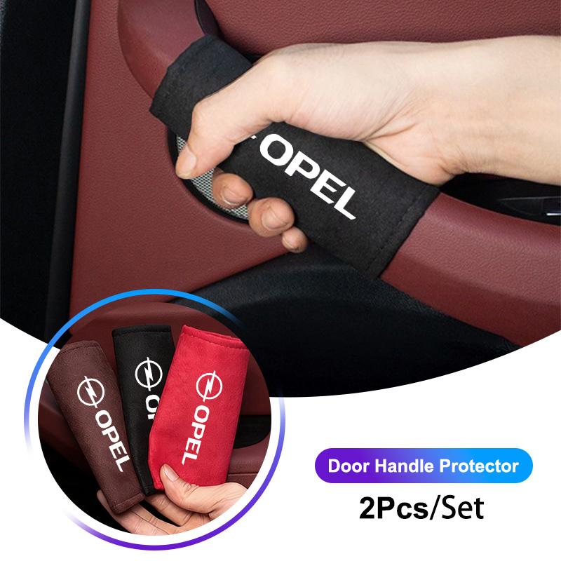 rucjh0 Car Door Inner Handle Protective Suede Anti-Wear Sleeve Decor For OPEL Mokka Corsa Meriva Zafira Astra J H G Vectra Antara