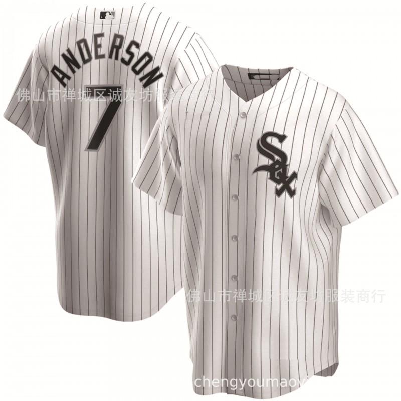 Chicago White Sox 7 Tim Anderson Fan Baseball Jersey Unisex Cotton Blend Performance Tee Sportswear