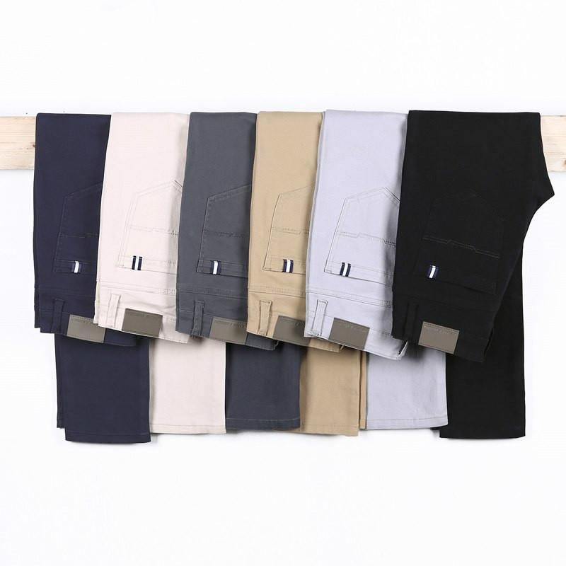 Classic 6 Color Casual Pants Men Spring Autumn New Business Fashion Comfortable Stretch Cotton Elastic Straigh Jeans Trousers