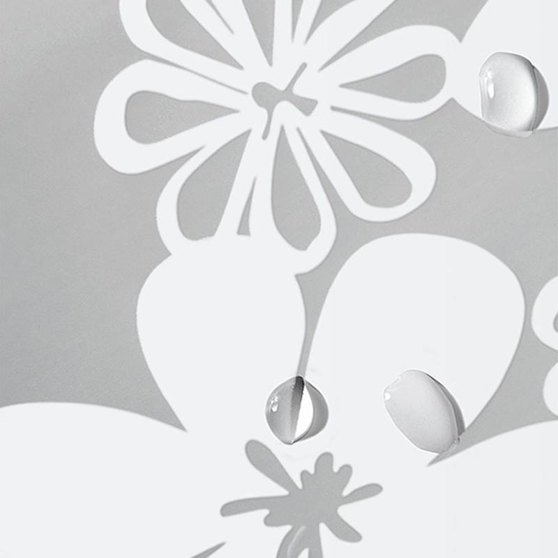 Modern Bathroom Waterproof Transparent Flower Shower Curtain PEVA Plastic Hook Bathroom Curtain