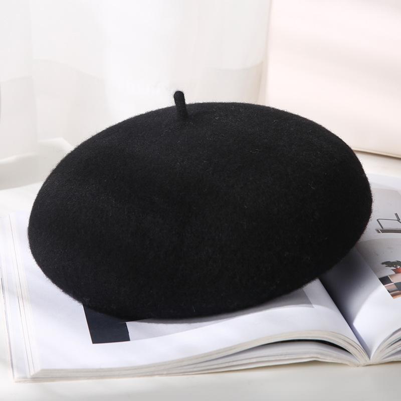 Women New Fashion Casual Breathable Knitted Linen Beret Hat Painter Cap Ladies Outdoor Beret in Winter Autumn