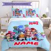 3pcs Custom Name Rainbow Ruby Bedding Set Duvet Cover Closure Includes 1 Duvet Cover & 2 Pillowcases for All Seasons Bedroom Decor