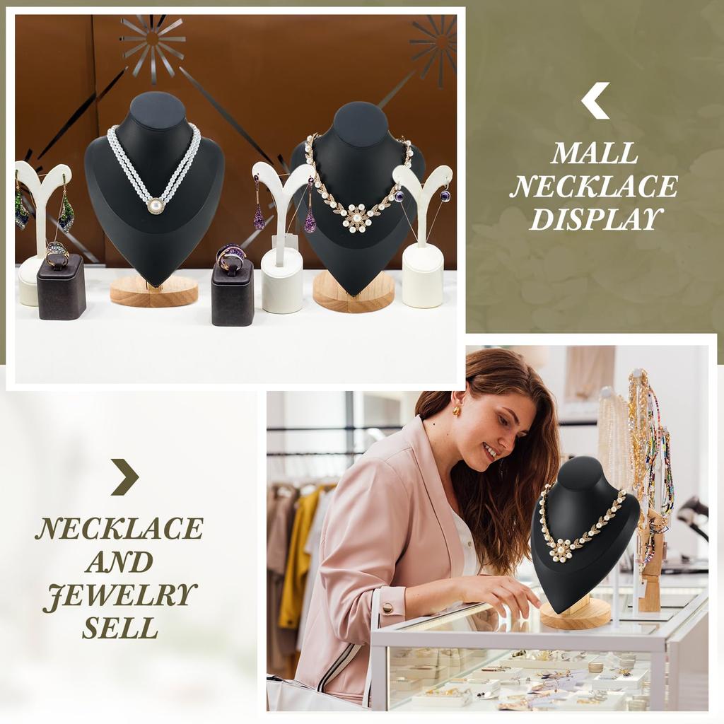 Black jewelry display stand 2PCS