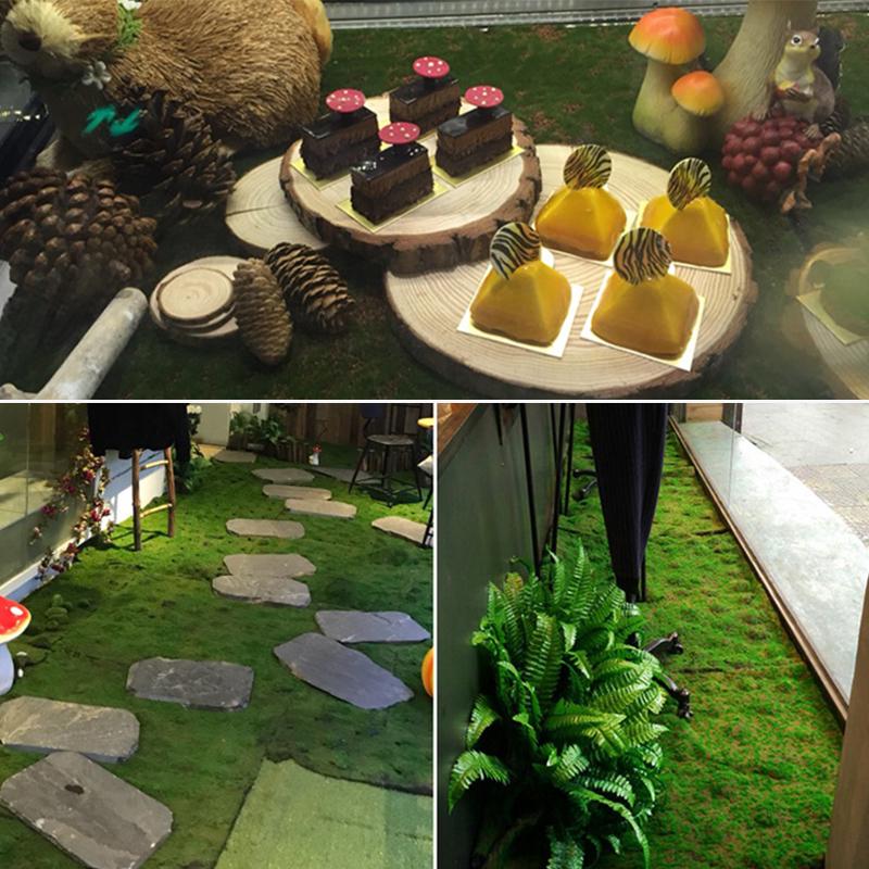 Моховой коврик Искусственная трава Квадратный Плоский Зеленый Искусственные Сады Газон Шелковый Хлопок Новый