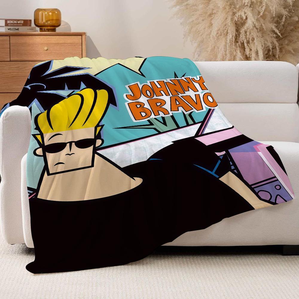 Cartoon J Johnny B Bravo Blanket For Sofa Office Bed Plane Travel Sleep Read Relax Camping Soft And Warm