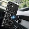 For Motorola Moto G14 4G G54 G84 5G Slide Lens Camera Protection Shockproof Armor Case for Moto Edge 40 Pro Neo 30 Ultra Magnetic Ring Holder Cover