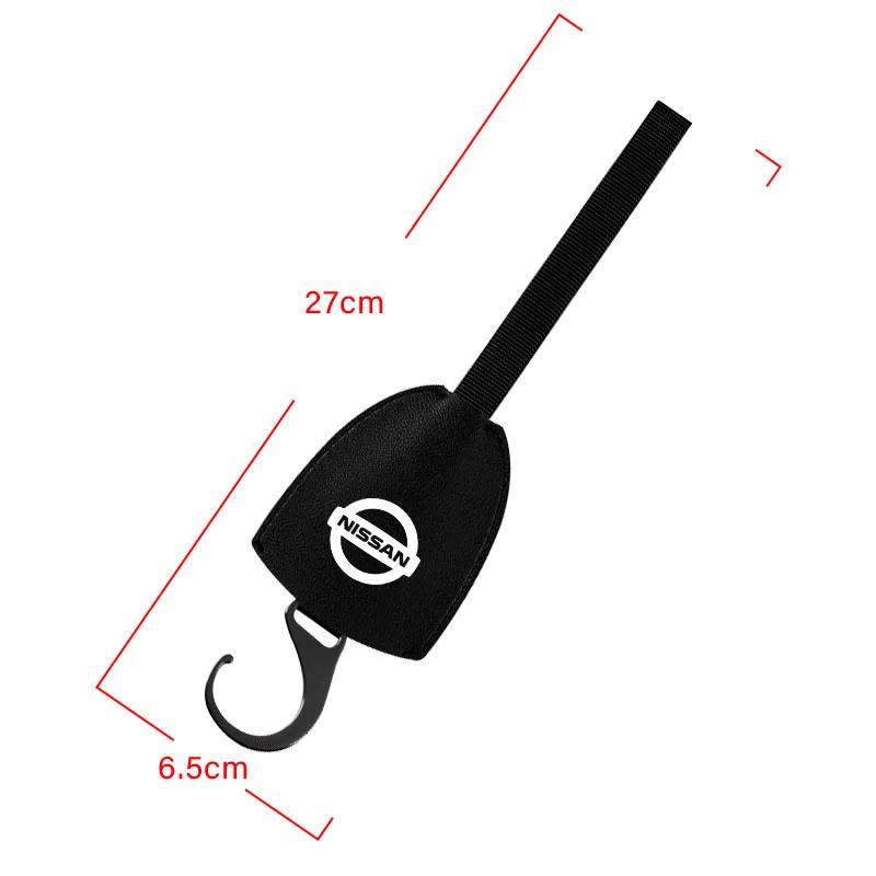 Leather Car Seat Back Hooks Portable Hanging Bag Rack Accessories For Nissan Nismo GTR Juke Versa t Almera Xterra Qashqai