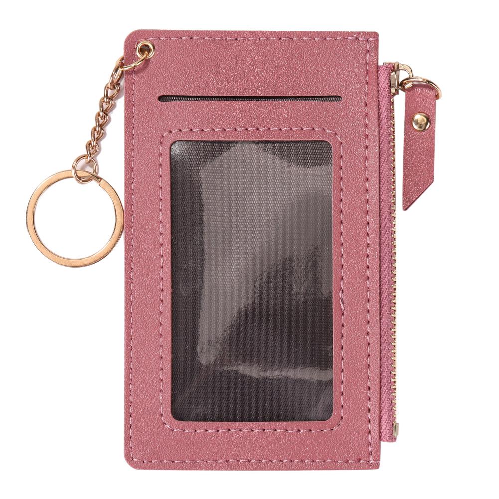 Держатель для карт из искусственной кожи на молнии, мини-простой держатель для кредитных карт, ID-карты для праздника, подарков на день рождения, женский модный кошелек