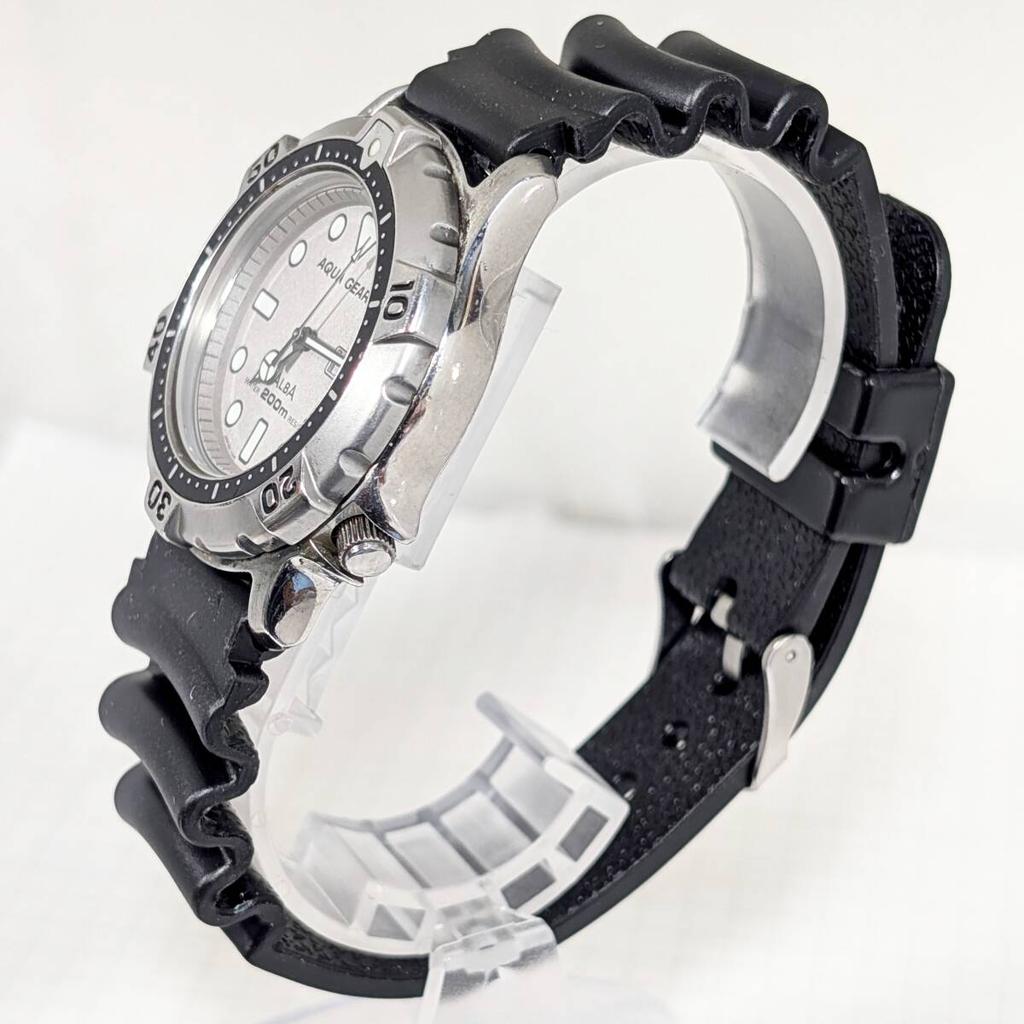 SEIKO ALBA AQUA GEAR Мужские часы с батарейкой и ремешком, Заменены, Состояние, H-10