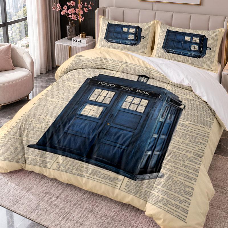 Doctor Who 3Pcs Bedding Set Duvet Cover With Two Pillowcases For Bedroom Home Decoration