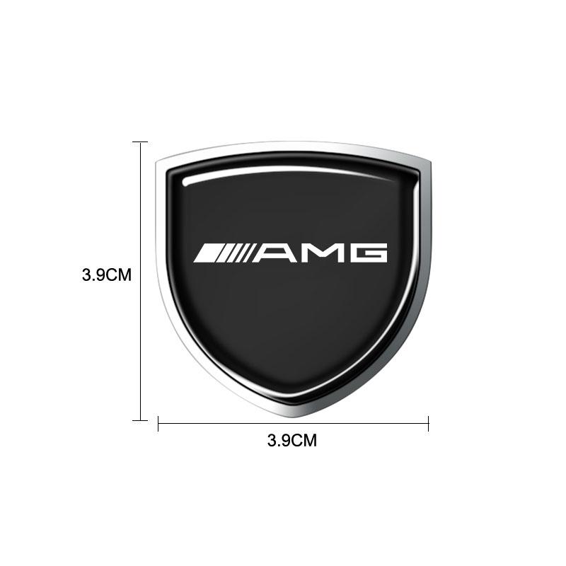 AABIE1 1Pc Metal Auto Door Shield Emblem Car Body Badge Sticker Caps For Mercedes Benz AMG W205 W218 W177 V177 W176 W169 A B C E Class