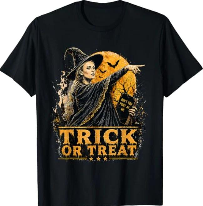 Funny FeverStone Trick Or Treat Don't You Point Me Halloween T-Shirt