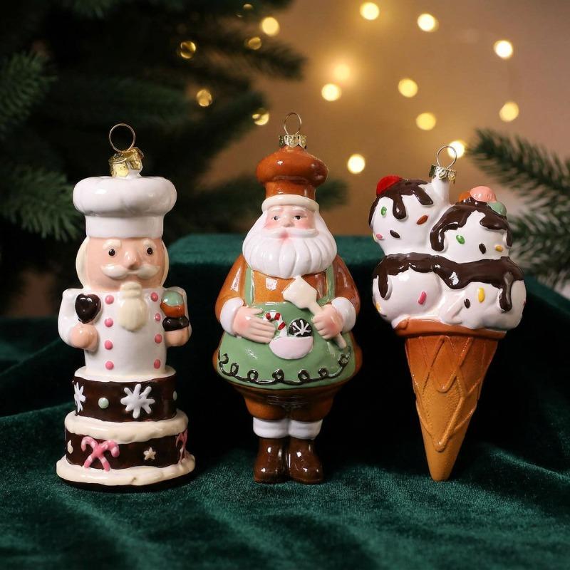 New Christmas Plastic Gingerbread Man Pendant Christmas Tree Pendant Decoration Supplies Atmosphere Decoration Ornament