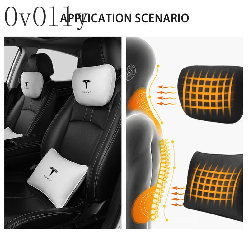 certified original For Tesla Model Y Juniper Tesla Model 3 S Highland Interior Car Accessories Car suede Headrest Waist pillow