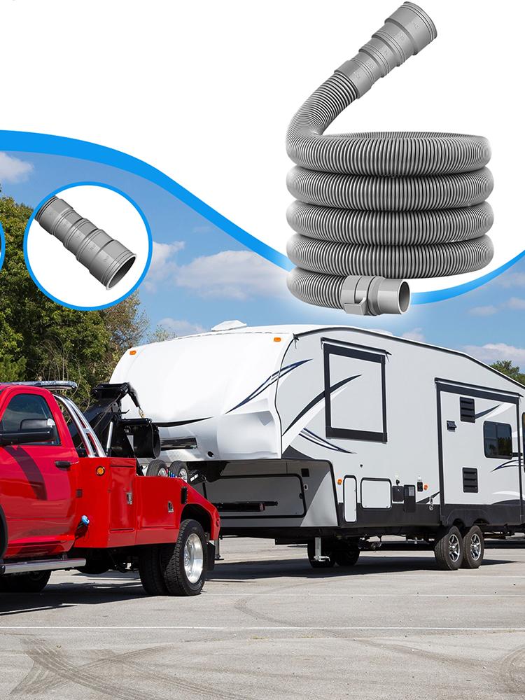 Канализационный шланг для автодома Труба для сточных вод автодома Складная регулируемая труба для ремонта Отдых на природе Отпуск Путешествие Автомобиль Пляж Кемпинг