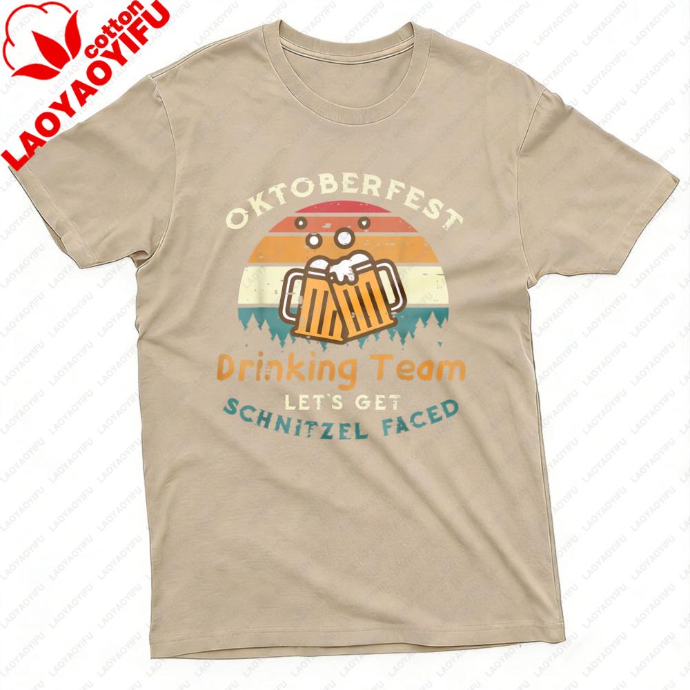 Oktoberfest Drinking Team Men TShirt Cotton Short Sleeve Casual Summer Fashion Tee Oktoberfest Party Gift for Men Unisex Top