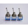 Mini Switch, ON-ON Type, 2-Pole, 2-Contact, 6-Pin, Blue, for Guitar/Effects/Electronic Circuits (Set of 3)