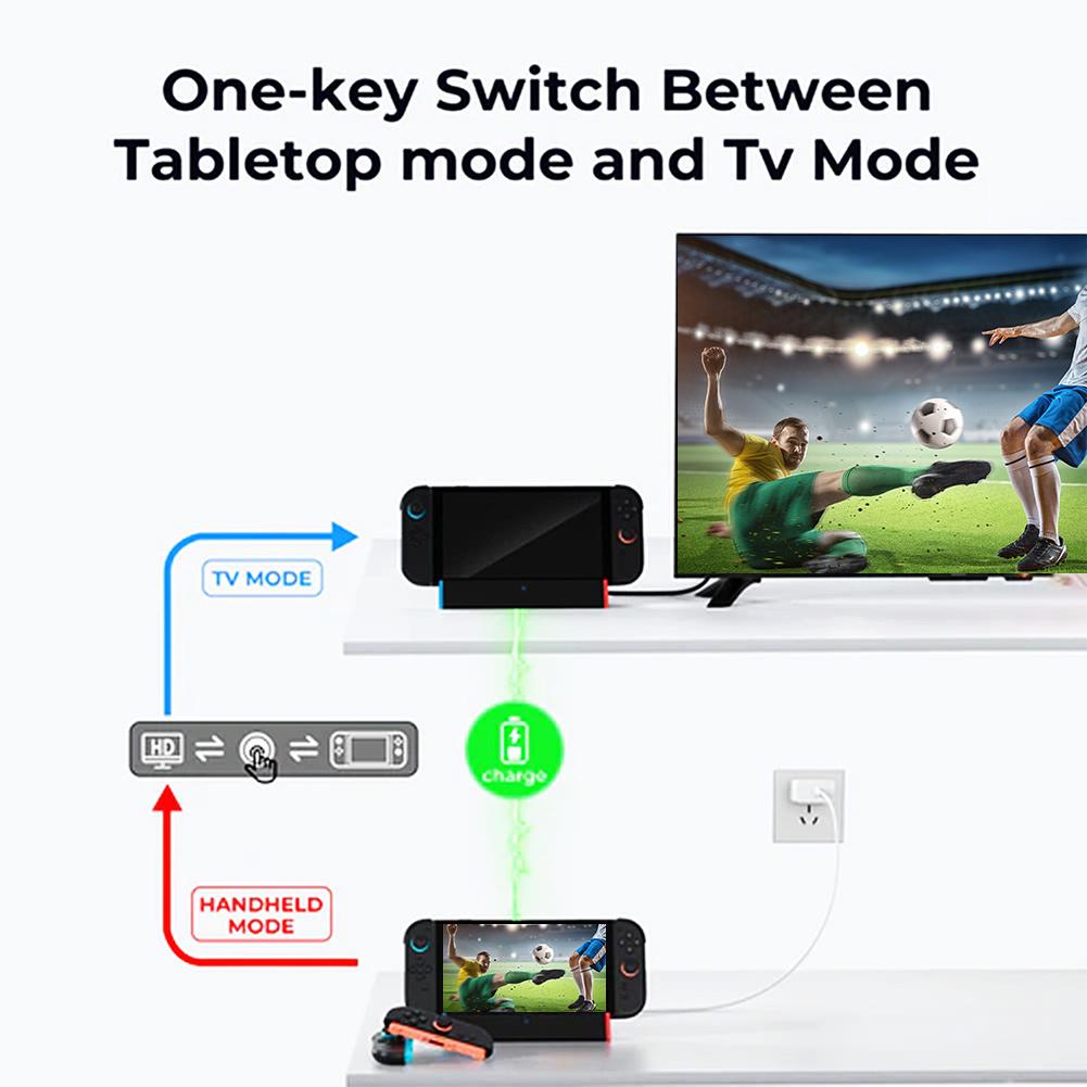Новая ТВ-док-станция для зарядки 2025 года с выходом HDMI 4K / портом Type-C / USB-портом для Nintendo Switch 2, игровые аксессуары